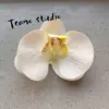 Cabeça de Flor de Orquídea Phalaenopsis Artificial, Textura de Película Impressa em 3D, Buquê Exquisito para Decoração de Casamento e Lembrança