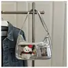 Bolsa Transparente de Ombro para Meninas de Comércio Exterior, Estilo Anime, com Compartimento para Dor, Grande Capacidade, para Festa Estudantil, Pequena Capacidade para Lanches, Bolsa de Ombro para o Dia a Dia