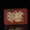 Madera de Azufaifo Golpeada por el Rayo Dorado Zhao Gongming Dios de la Riqueza Colgante de 46 Cartas Colgante Taoísta Suministro en Vivo Gran Cantidad Negociable