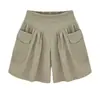 Europeo y Americano Verano Talla Grande Ropa de Mujer Talla Grande Gordo mm Pantalones Cortos de Pierna Ancha Mujer 100kg Hermana Versátil Pantalones Cortos Calientes Culottes Verano de Mujer