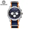 Reloj de Pulsera para Hombre Marca Ochstin Reloj de Moda para Hombre Cuarzo Resistente al Agua Estilo Creativo Correa de Nylon Reloj Deportivo
