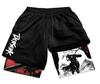 Shorts da Série Dragon Ball Estampa Digital 3D Calças de Praia de Camada Dupla para Adultos E-commerce Transfronteiriço Amazon Quente Fábrica