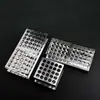Estante para tubos de ensayo de acero inoxidable 304, estante en forma de Z, diámetro del orificio 15 mm, 17 mm, estante para tubos de ensayo de 25 orificios, 50 orificios