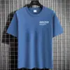 Fabricante Directo Camiseta de Manga Corta de Seda de Hielo para Hombre Tendencia 2025 Casual Moderna Cuello Redondo Verano Nueva Camiseta de Media Manga para Hombre