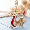 Novo Pingente Ano Novo Diamante Doze Zodíacos Estilo Chinês Criativo Chaveiro Dragão Metal Acessórios Carro Dragão