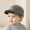 Sombrero Retro Otoño Invierno para Bebé Gorra Plana Simple Bordada para Niños Niñas Niño Pequeño Ala Suave Gorra de Béisbol Casual