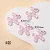 Peças de acessório DIY de desenho animado de veado luminoso e cintilante, acessórios para grampos de cabelo, materiais artesanais, acessórios de resina facetada com lantejoulas