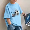Nueva camiseta de manga corta de moda para niños Verano 2026, 100% algodón puro, para niños mayores
