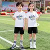 Conjunto de 3 piezas verano algodón mejor conjunto infantil EE. UU. disfraz de actuación uniforme de clase estilo padre-hijo talla grande camiseta de manga corta