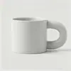 Tazas de cerámica de alta calidad, con asas grandes y forma robusta, personalizables con logotipos en colores macarrón, perfectas como recuerdos; Muestras de color disponibles para pedidos personalizados