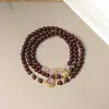 Atacado do Fabricante Pau-Rosa de Folha Pequena Pulseiras e Braceletes DIY de Trevo de Quatro Folhas em Vários Estilos com Contas de 0,6 para Homens e Mulheres, Joias e Contas de Oração