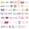50 Adesivos Coloridos com Frases Inspiradoras em Inglês à Prova d'Água para Diário DIY, Caderno, Mala, Guitarra