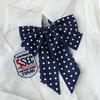 Camisa de uniforme JK con pajarita de mariposa y cuello dulce y bonito con lunares y flores, estilo juvenil preppy.