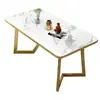 Mesa de comedor de mármol estilo nórdico, un conjunto lujoso y minimalista de mesa y sillas, adecuado para cafeterías y apartamentos pequeños, mesa de comedor rectangular