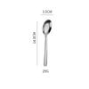 Colher de Aço Inoxidável 304 com Fundo Plano para Crianças Pequena Colher de Comer Colher Doméstica Cabo Longo Cabeça Redonda Talheres de Sopa Colher Grande