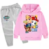 100Cm-160Cm Ropa Infantil Mediana y Grande Traje Infantil Sudadera con Capucha Sudadera + Pantalones Pb607