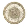 Venda Quente Transfronteiriça Pendente de Parede Redondo Tecido à Mão com Capim-Marinho, Decoração de Parede de Palha e Rattan, Conjunto de Decoração para Fundo de Sofá