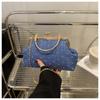 Bolso de Mano Tipo Almeja para Mujer 2025 Verano Nueva Moda Hebilla de Cierre Simple Elegante Cadena Bolso de Hombro Cruzado