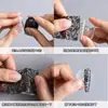 Pegatinas de Transferencia para Uñas con Borde de Encaje Estilo Trendy Ins Puro Deseo Blanco y Negro Encaje Floral Papel de Transferencia de Uñas Ultradelgado
