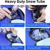 Anillo de Esquí Inflable Engrosado Resistente al Desgaste PVC Juguete de Esquí para Adultos al Aire Libre Trineo de Esquí de Doble Funda Engrosado de 0.55 mm