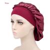 Nova touca de dormir de aba larga de cor sólida, moda feminina, touca elástica para cuidados com os cabelos, touca colorida para quimioterapia, touca de lavagem, saída de fábrica