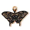 Aleación de Mariposa Negra, Dorada y Plateada Esmalte Joyería Accesorios DIY Collar Pulsera Colgante Hecho a Mano Materiales