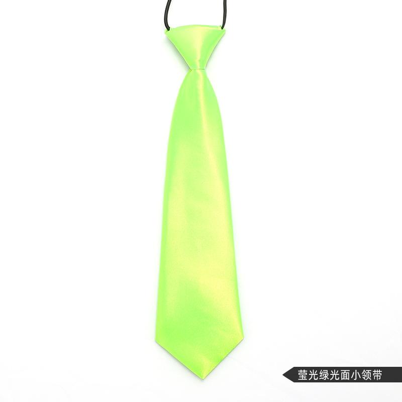 莹光绿光面小领带.jpg
