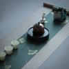 Tela de Té de Seda Impermeable Paño de Té Camino de Mesa para Mesa de Té Bandera de Té Zen Japonés Mantel para Mesa de Té Simple Moderno Ceremonia del Té Venta al por Mayor
