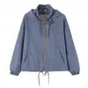 Ropa Europea y Americana Transfronteriza para Mujer Estilo Caliente INS Chaqueta Corta con Capucha a Cuadros Chaqueta Top 6318010