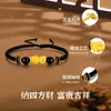 Pulseira de Ouro Pixiu 999 Shuibeizuijin para Homens e Mulheres, uma Pulseira de Contas de Ouro Puro 5D para Casais