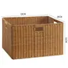 Cestas de Almacenamiento Tejidas al por Mayor para Uso Doméstico, Cestas Organizadoras para Gabinetes y Mesas de Centro, Cajas de Almacenamiento para Ropa y Snacks, Cestas de Mimbre Sintético, Estilo Europeo