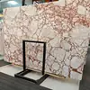Bvlgari Polvo de Mármol Rosa Lujo Piedra Decoración de Interiores Pared de Fondo Mesa Isla Baño Entrada Barra Mostrador Lavabo