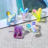 Cuentas de Acrílico Transparente con Chapado de Color de 6 mm con Agujero Grande Letras Inglesas Cuentas Sueltas para Accesorios de Joyería DIY Pulsera Collar