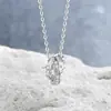 Collar Original de Pareja Doble Anillo Corona, Plata Esterlina, Cadena de Suéter de Gama Alta de Nicho, Joyería Esmaltada, Regalo de San Valentín