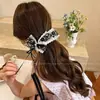 Accesorio para el Cabello Semirecogido Estilo Nuevo 2026: Pinza de Plátano de Malla, Pinza de Garra Francesa con Lazo Negro, Pinza para el Cabello de Lunares para la Parte Posterior de la Cabeza
