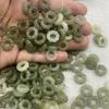 Suministro de transmisión en vivo material de Qinghai anillo de torsión de jade Hetian hebilla de anillo de torsión anillo de correr estándar de producto de jade Hetian DIY hecho a mano rosquilla de jade Hetian