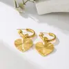 Pendientes con forma de corazón y diseño de personalidad de moda con patrón de sol, pendientes de acero de titanio con temperamento elegante para mujer, venta al por mayor de Joker de la hermana real