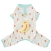 Roupas para Cães Pequenos Primavera e Verão Novas para Pets Teddy, Bichon, Schnauzer, Roupa de Verão Tamanho 26, Design de Banana, Roupa de Casa, Quatro Patas