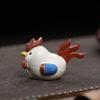Adorno de Mascota de Té Gallo del Zodiaco de Arcilla Púrpura Yixing, Se Puede Usar para Juego de Té, Decoración del Hogar para Mesa de Té, Accesorios para Juegos de Té, Escultura Grande de Gallo Pintado