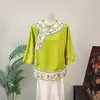 Zhi Li Nova Camisa Jacquard de Bordado Pesado Estilo Chinês Luxo Verão 2026 Novo Top Feminino