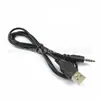 Cable de carga USB a puerto de auriculares de 3.5 mm, orificio redondo de audio, cabeza redonda, 1 metro, Tarjeta Mini, cable de alimentación para altavoz pequeño