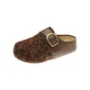 Zapatos de mujer retro versátiles cómodos sin cordones estampado de leopardo 2026 otoño nuevo estilo Birkenstock casual para ir al trabajo planos de suela blanda ligeros