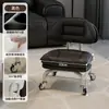 Taburete Pequeño Doméstico Giratorio con Ruedas, Taburete Bajo con Ruedas, Taburete Amigable para Niños con Ruedas, Taburete Redondo Perezoso con Respaldo