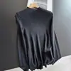 2026 Prendas de punto ajustadas de cuello alto para capas, manga larga, top base para mujer, venta al por mayor H10AS8412