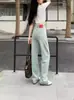 Pantalones vaqueros de pierna ancha y estrecha para mujer, primavera y verano, nuevos, de cintura alta, adelgazantes, sueltos, adelgazantes, de color claro, con corte recto.