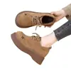 Mocasines retro redondos populares europeos y americanos para mujer, nuevo estilo otoño 2026, con cordones, suela gruesa, cómodos, hacen que los pies se vean más pequeños, zapatos de mujer estilo Birkenstock