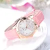 Reloj de Moda Estilo Coreano Reloj Trendy para Estudiantes Mujer Correa Impermeable Casual Brillo de Pedrería Cuarzo Luminoso Reloj para Mujer
