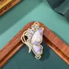 Brocado de Canção Borboleta de Asa Única Bordado Dupla Face Pingente DIY Bolsa Portátil Pingente de Chaveiro Acessórios de Joias Atacado
