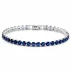 Pulseira Quente Transfronteiriça Conjunto Zircônia Branca Pulseira de Puxar Tênis Fileiras Únicas Diamante Fileiras Duplas Diamante Ornamentos de Mão Fábrica Atacado