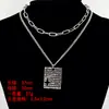 Nuevo Diseño Único Collar de Doble Capa Personalizado para Pareja Unisex Marca de Moda Colgante Hombres y Mujeres Hip-Hop Streetwear Collar